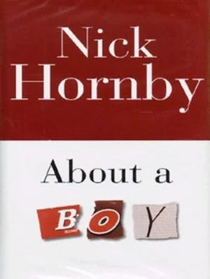 Omslag: "About a boy" av Nick Hornby